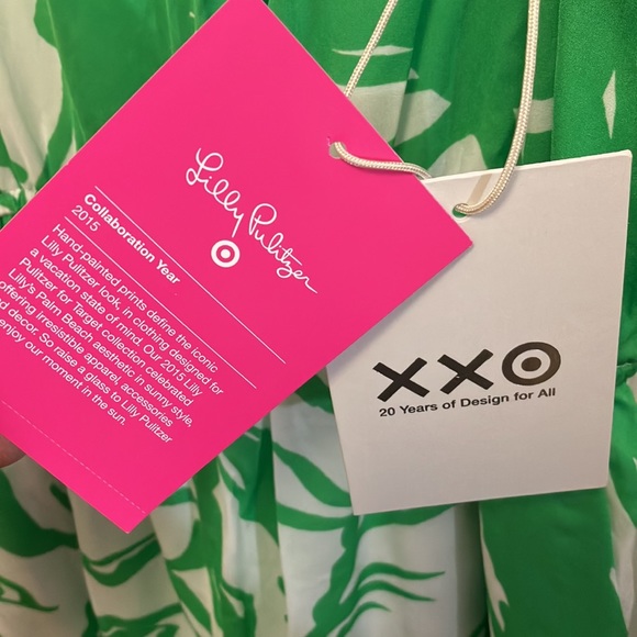 Lily Pulitzer Jumpsuit Green Floral Fully Lined w/Adjustable Straps Size XL NWT - Picture 9 of 9